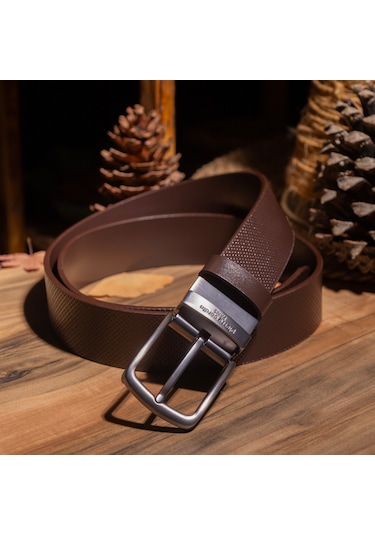 Pierre Cardin Çift Yönlü Deri Erkek Kemer En 4 Cm Pc4099 Kahverengi