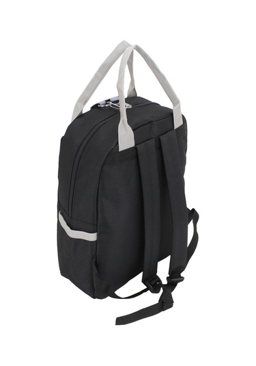 Case Club Kadın Sırt Çantası Yandan Cepli Su Geçirmmez Kumaş Siyah