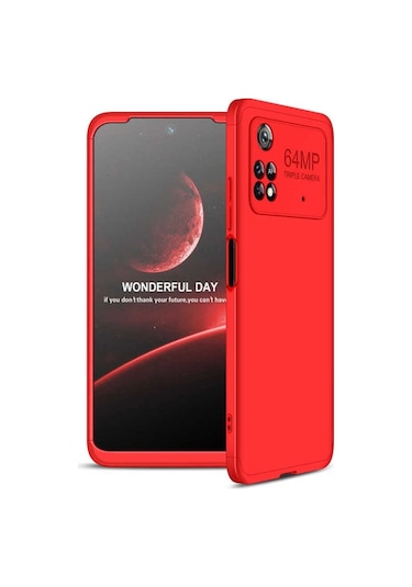 Xiaomi Poco M4 Pro 4g Kılıf Zore Ays Kapak Kırmızı