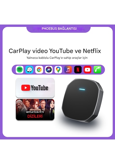 B2 Carplay & Android Auto Youtube Netflix Video Oynatma Kutusu