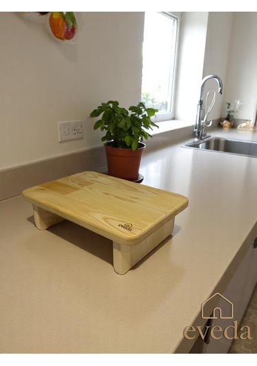 Eveda Ahşap Ayaklı Kesme Tahtası