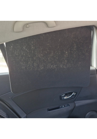 Oto Güneşlik Perde Yan Cam Güneş Önleyici 2 Adet Siyah Keçe