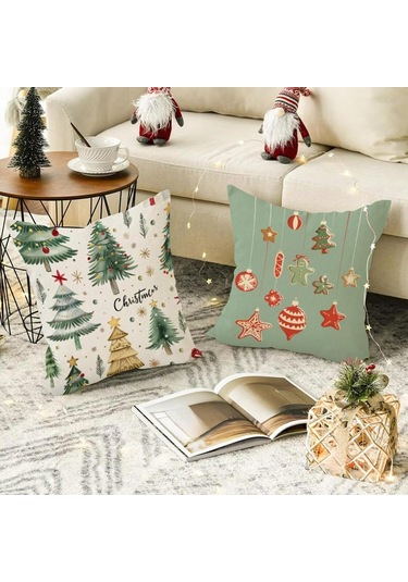 Suntek Yılbaşı Yastık Kılıfı Noel-yıldızı-baskısı-a Noel Yıldızı Baskısı A