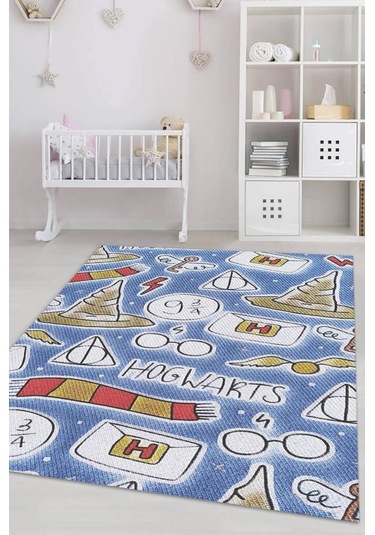 Homshtag Sihir Okulu Harry Potter Desenli Halı Çok Renkli Halı Çok Renkli