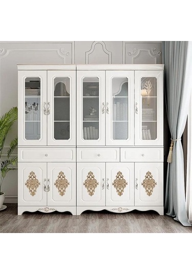 Pazly Avrupa Tarzı Ahşap Oyma Aplike Kapı Dolap Dekorasyonu 40x20cm Ahşap