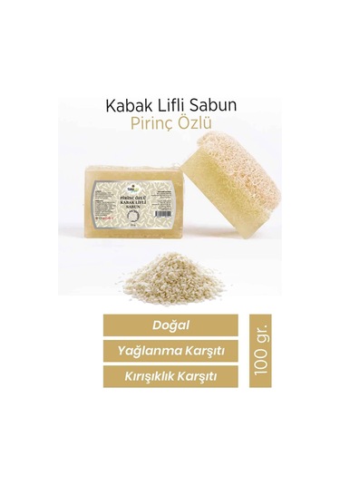 Tubalife Pirinç Özlü ve Kabak Lifli Doğal Sabun 100 G