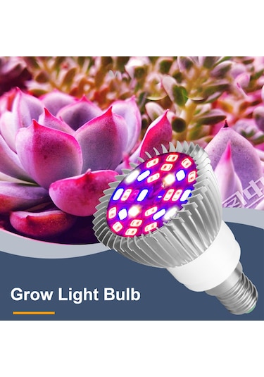 Xindoker Bitki Büyüme Lambası - E27 Full Spektrum Led Ampul 18/28 Led Seçenekli Diğer