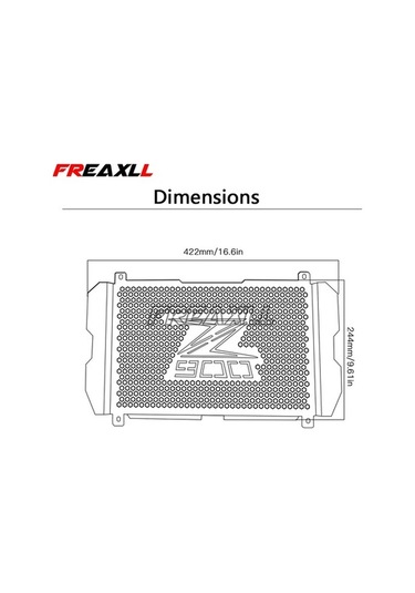 Yingfu Z900 Motosiklet Radyatör Izgarası Koruma Kapak - Siyah, Dayanıklı Ve Estetik Siyah