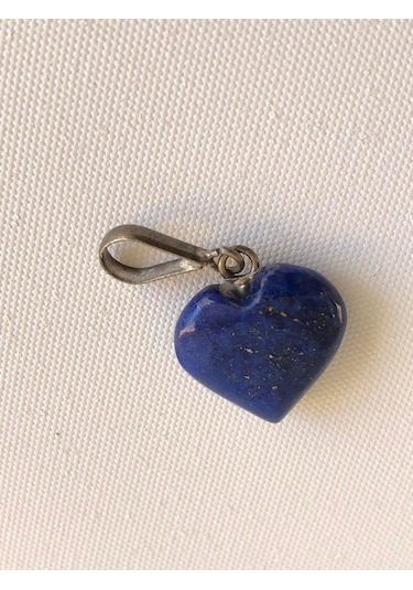 Doğal Lapis Lazuli Taşı Kalp Kolye Ucu 1,3 1,6 CM