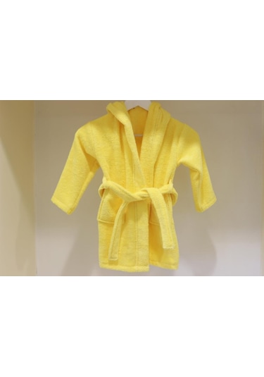 Bebek Bornozu Çocuk Bornozu Bukle Pamuklu Kapşonlu Bornoz