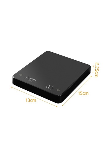 Novahub Profesyonel Kahve Terazisi: Zamanlayıcı, Şarj Edilebilir, Siyah, Led Ekranlı Siyah