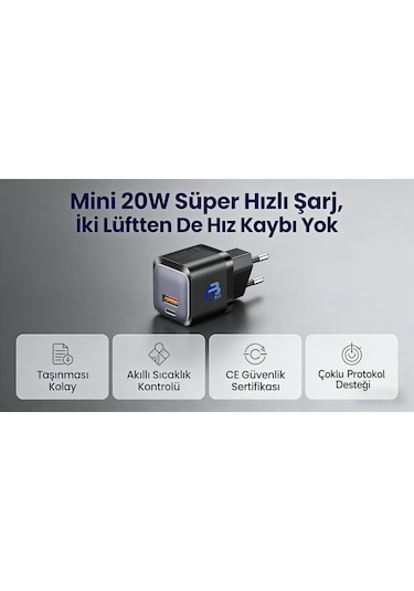 Apollobell Chb01-007 20w Mini Pro Şarj Cihazı