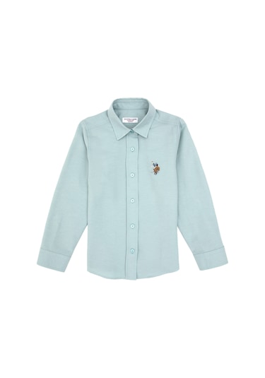 U.S. Polo Assn. Kız Çocuk Mint Uzun Kollu Basic Gömlek 50317629-VR090
