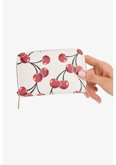 Defacto Kadın Meyve Baskılı Suni Deri Cüzdan F6793axnswt1 Beyaz