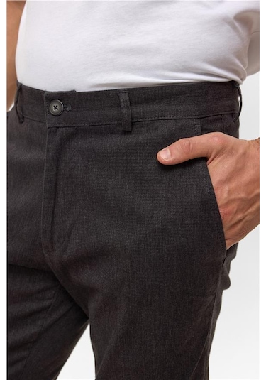 Antrasit Regular Armürlü Pantolon Antrasit