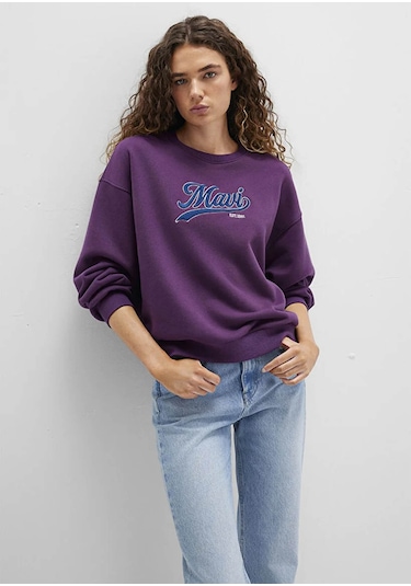 Mavi Logo Baskılı Kadın Sweatshirt M1S10419-70679 Mor