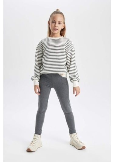 DeFacto Kız Çocuk Tayt B7786A8NSAR162 Antrasit