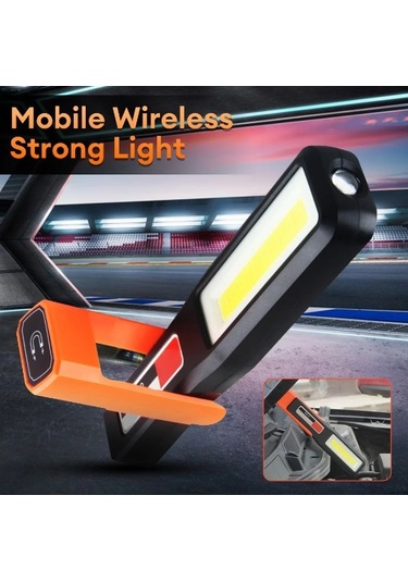 Pasajdanal Profesyonel Acil Durum Tamirci Feneri Mıknatıslı Şarjlı Sarı