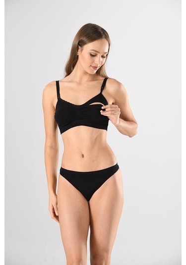 Nehirin-Iç-Giyim Mıss Fıt Kadın V Yaka Emzirme Sütyen Seamless