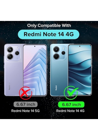 Xiaomi Redmi Note 14 Kılıf Kamera Korumalı Deri Görünümlü Kapak