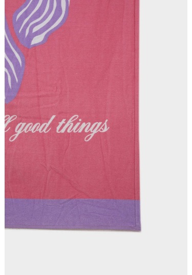 Defacto Kız Çocuk Baskılı Pamuklu Plaj Havlusu E3911a825smpn1 Pembe