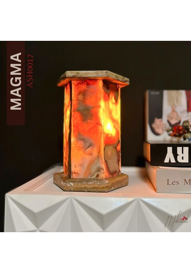Magma Dekoratif Lamba Lav Efekti İle Eşsiz Altıgen