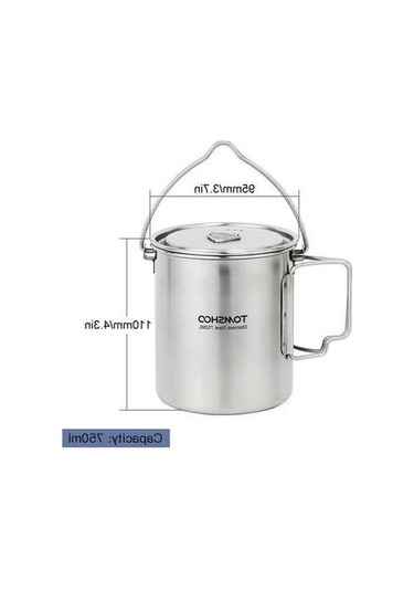 Pazly Taşınabilir Su Saplı Renkli Kamp Piknik Paslanmaz Çelik Kupa 750ml Ym Katlanır Kapaklı Çok Renkli