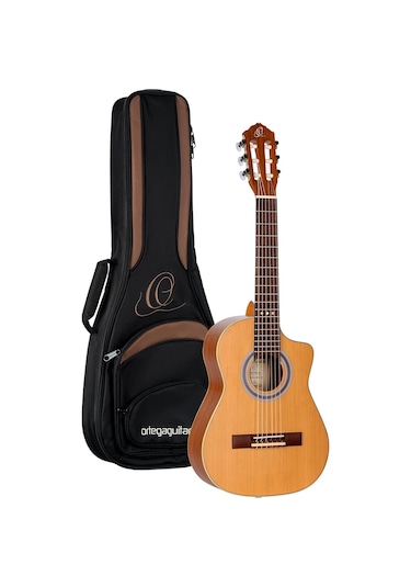 Ortega Rq39e Requinto Series Cutaway Elektro Klasik Gitar Natural