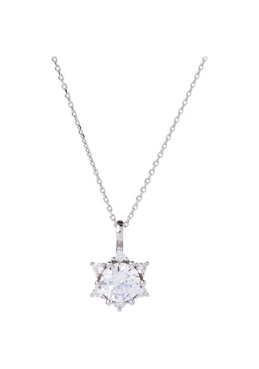 7 Mm Zirkon Taşlı Lotus-çiçek Model 925 Ayar Gümüş Üçlü Kadın Takı Seti Gümüş