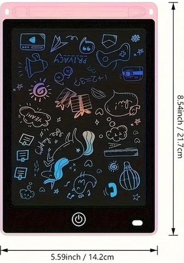 Trendooze Genel Kullanım Siyah Lcd Yazı Tableti Çocuk Çizim Yazı Eğitici Kız Erkek Hediye Oyun Tableti Siyah