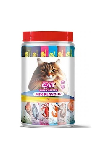 Eurogold Cat 6 Çeşit Karışık Kedi Ödül Maması 30 x 15 G