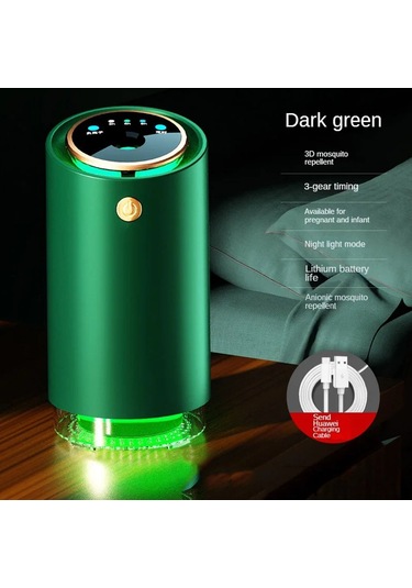 Geeroyoo Usb Şarjlı Elektrikli Sivrisinek Kovucu - 20-30 M² Alan İçin Pratik Yeşil Model