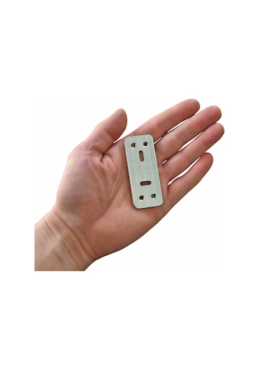 Delikli Düz Lama 30x70 Köşebent Demir Gönye Mobilya Birleştirme Bağlantı -10 Adet Gri