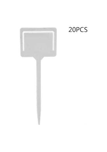 Xiyyadms 20 Adet Pvc Bahçe Bitki Etiketi - Su Geçirmez Yeniden Kullanılabilir Fidan/çiçek Pot Etiketleri Beyaz