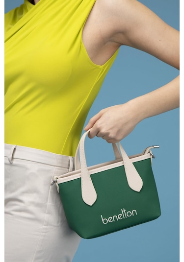 Benetton Kadın El Çantası Bnt1598 Zümrüt Bej Zümrüt Bej Çok Renkli