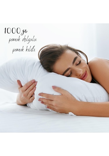 Elyaf Sepeti %100 Doğal Pamuk Dolgulu 50x70 Pamuk Yastık