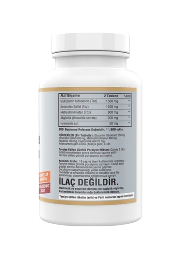 Glucosamine Chondroitin Msm 300 Tabl Kalsiyum Magnezyum Zıng 120 Tablet