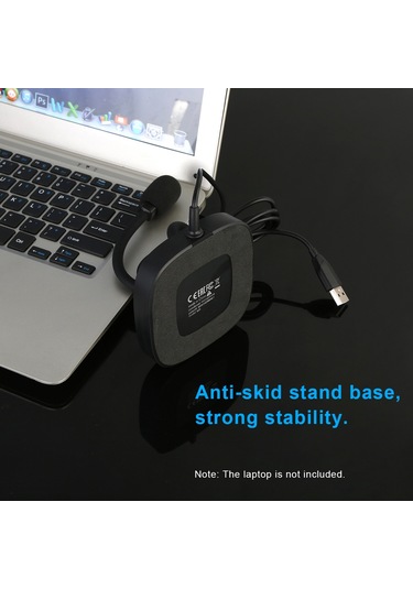 Mufunye Masaüstü Bilgisayar Mikrofonu Usb Kablolu Mikrofon 360 Derece Çok Yönlü Kondenser Mikrofonu Sessize