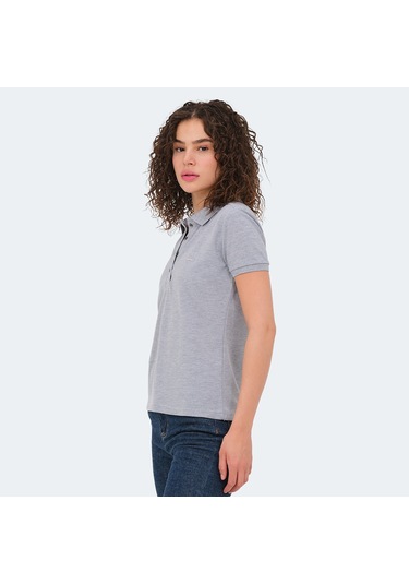 Slazenger VERA I Kadın Polo Yaka Gri Tişört