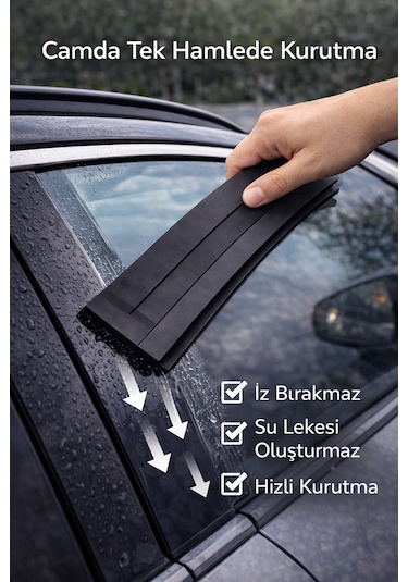 Autofresh Premium Silikon Araç Su Çekici Çekçek Boya Dostu Hızlı Kurulama Aparatı