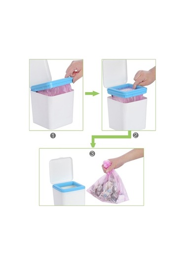 Tongxida Yaratıcı Küçük Yatak Başucu Çöp Kutusu Beyaz Beyaz