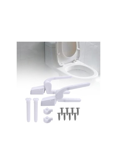 Suntek 2 Parça Klozet Menteşesi Bağlantı Parçaları Tuvalet Beyaz