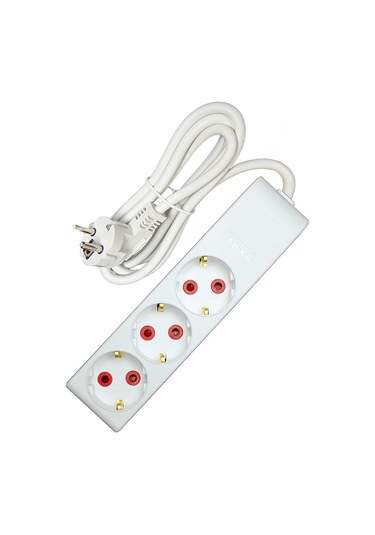 Ayka 3'lü Klemensli Topraklı Grup Priz 2 M