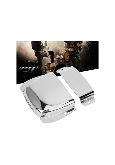 Hfambition Pb Elektro Bas Gitar İçin Çinko Alyüminyum Koruyucu Kiti - Köprü Ve Pikap Koruması, Kolay Kurulum, Gümüş Renk