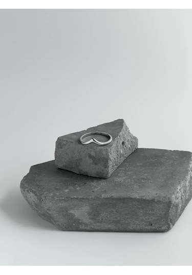 Sılverme 925 Ayar Gümüş İnce Yüzük, Serçe Parmağı İçin Gümüş 94660023 Gri