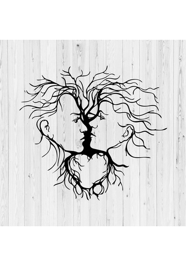 Romantik Tablo Kadın Ve Erkek Temalı Metal Tablo
