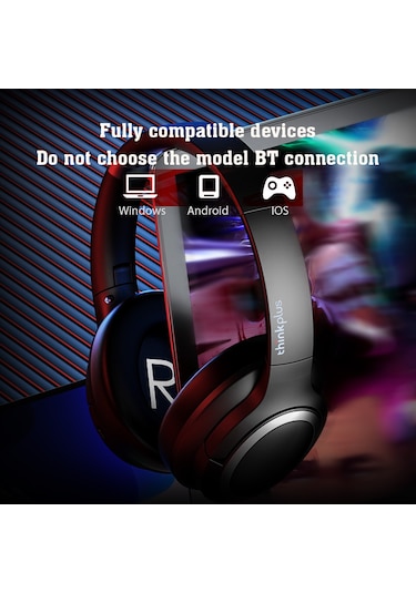 Lenovo ThinkPlus TH40 HiFi Ses Kablosuz Bluetooth Kulaklık