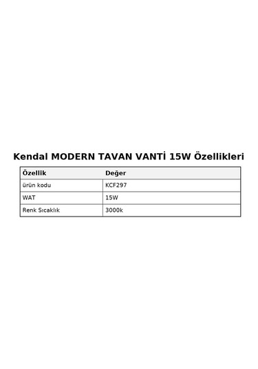 Kendal Kcf297 Modern Tavan Vanti 15w 19"ledli Modern Vantilatör - Beyaz