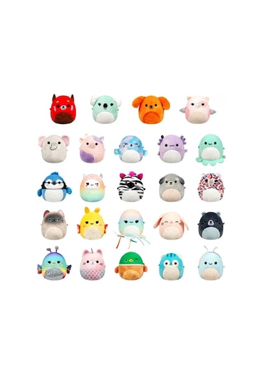 Micromallows Squishmallows Sürpriz Mini Yumuşak Peluş Oyuncak Figür - 6 Cm - 3 Adet