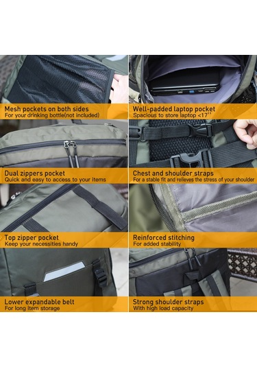 Ranyeek 80l Büyük Kapasiteli Su Geçirmez Sırt Çantası - Dağcılık, Kamp Ve Seyahat İçin Çok Renkli